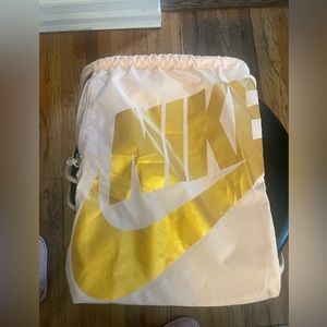Pink Nike drawstring bag